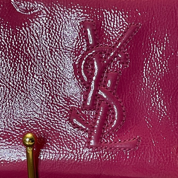 EUC!! YSL zip around wallet in raspberry patent leather - Picture 2 of 13